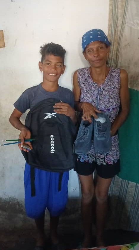 Israel and his mom — More than supplies—this gift reminded them they are not forgotten.