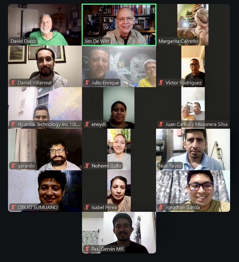 Evangelism Online Workshop through Zoom for Pastors and leaders in Mexico.