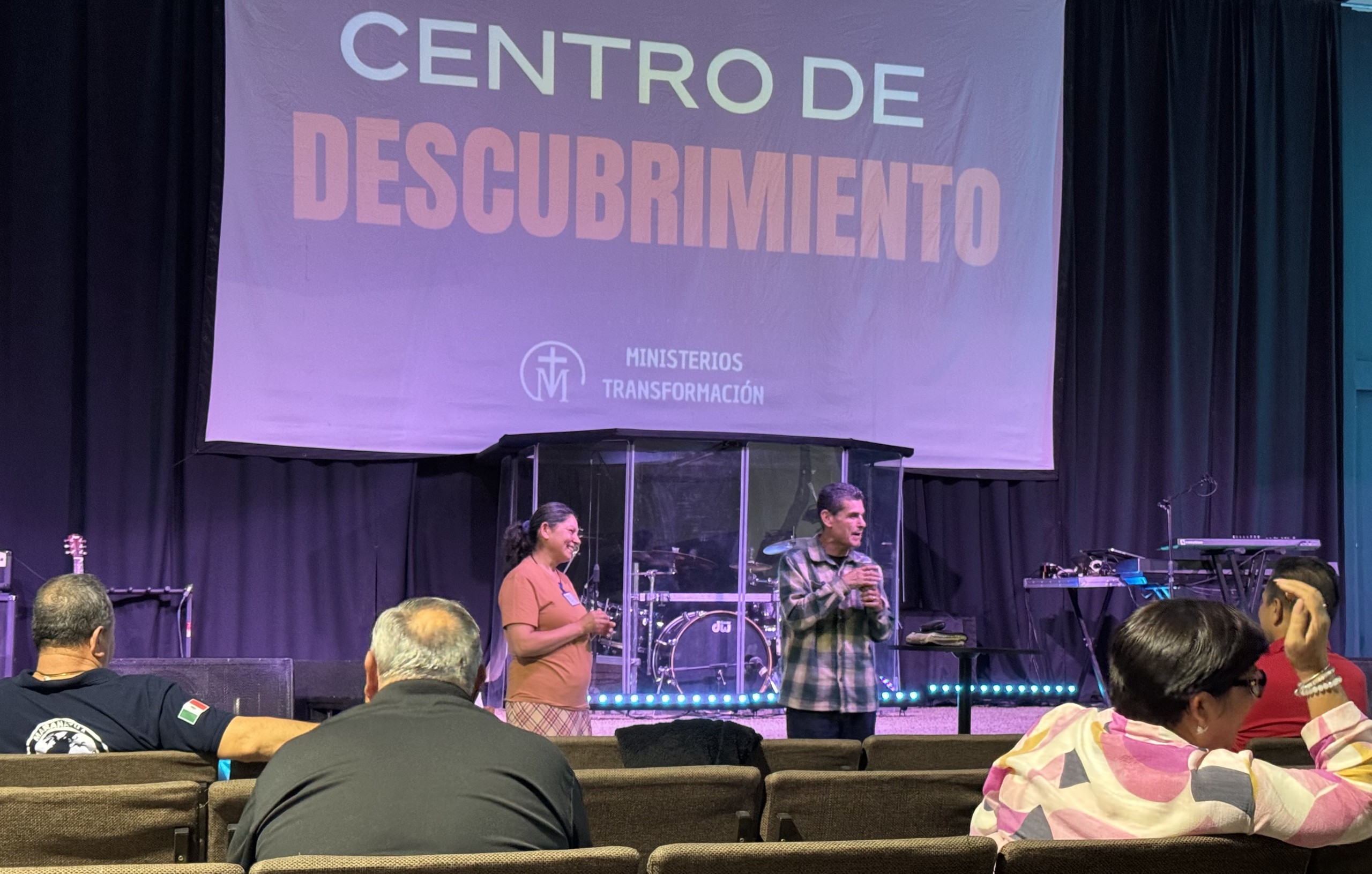 Jose and his wife Amelia sharing their testimony during the Discovery Center