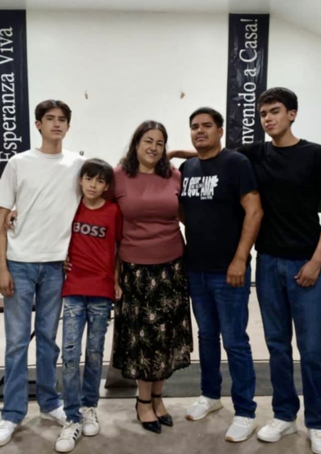 Pastor Favian and his wife Ana, with their three boys Favian, Emmanuel and Asael.