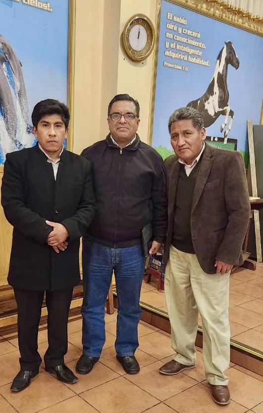 Pastor Edgar Flores and Pastor Esau Reyes with another Bolivian Pastor.