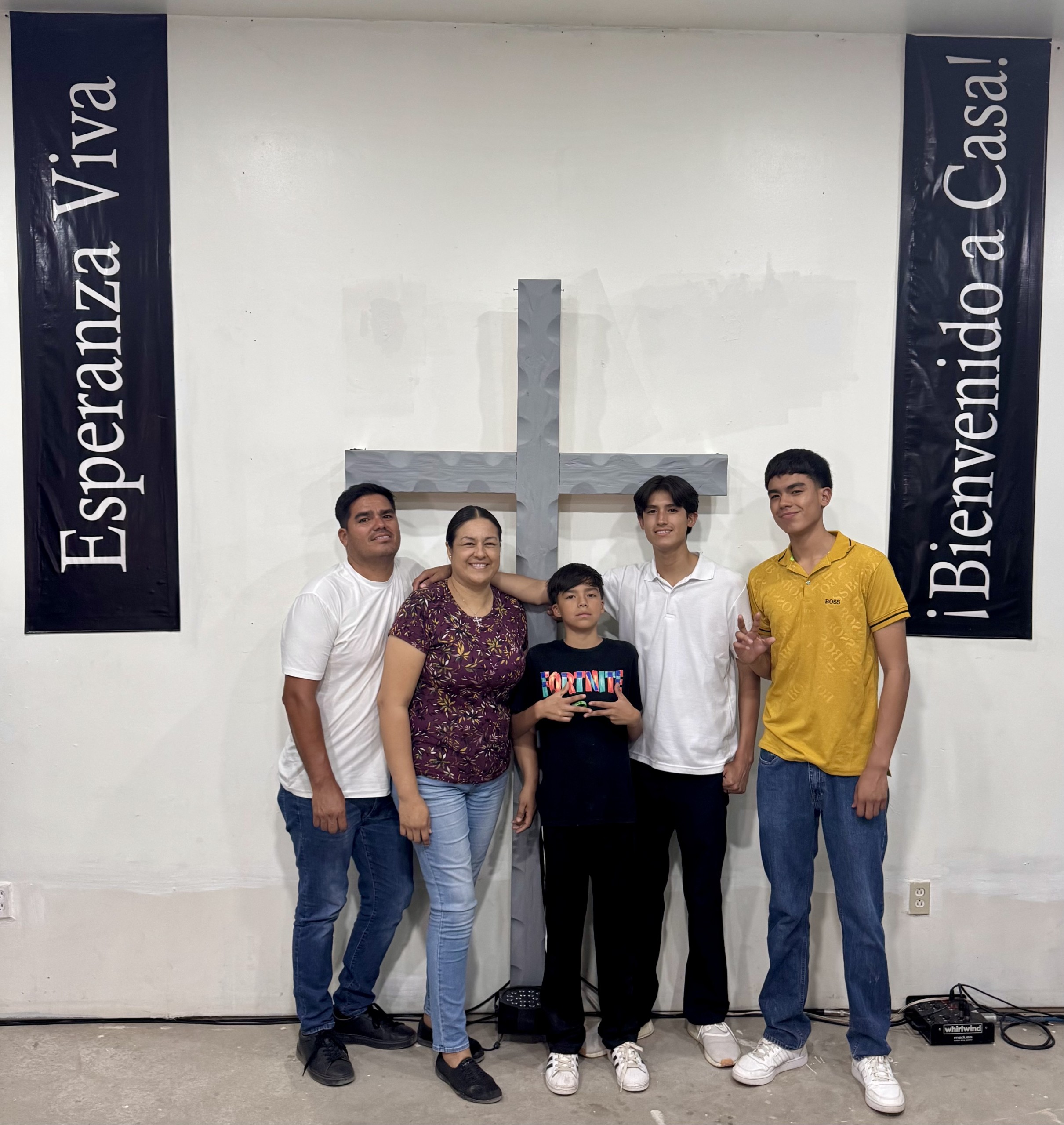 Pastor Favian and his family as they pastor Mana del Cielo (Bread of Heaven)