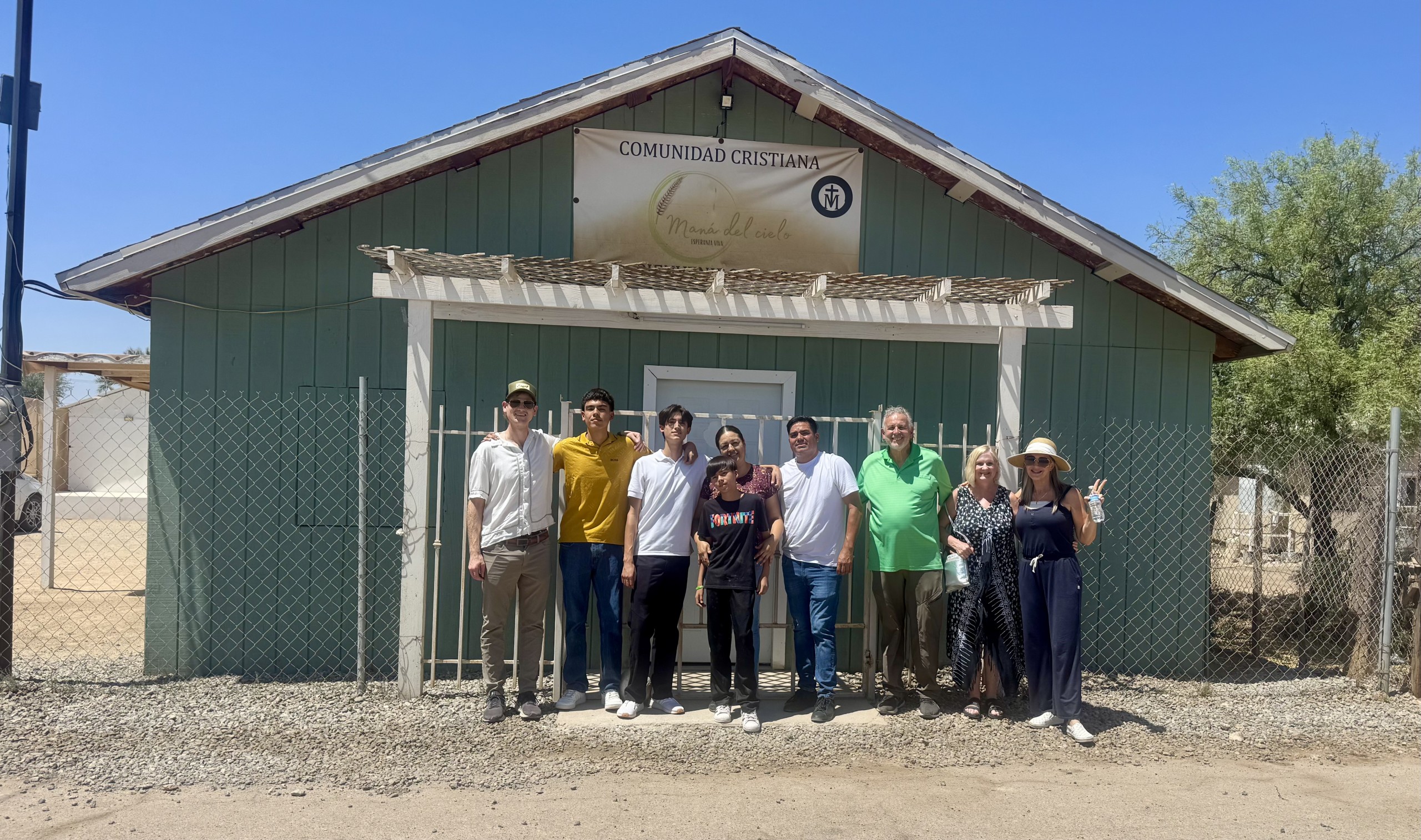 Pastor Favian and his family with Polly, Jonathan Dawn and Dave