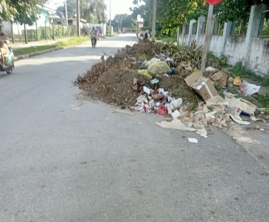 A common sight - trash piling along the street